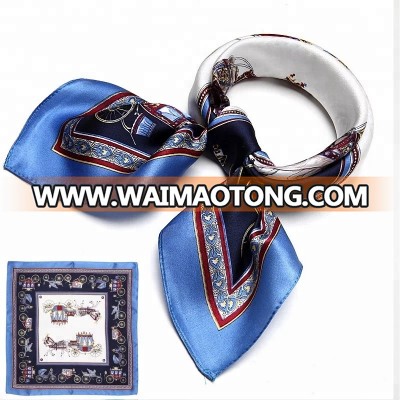 Cheap Bulk Wholesale Fashionable Summer Beach Travel Lady Soft Polyester Custom Print Square Scarf